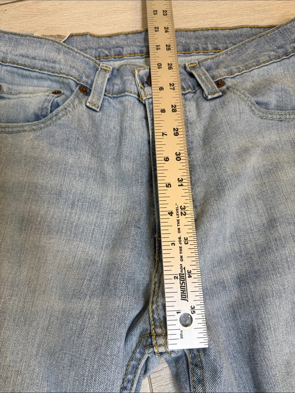 Levi’s 505 Regular Fit Straight Leg Jeans Light Wash Denim Men’s Size 30x30 EUC